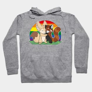 LGBTQIA+ - Fennec Fox + Red Panda Hug Hoodie